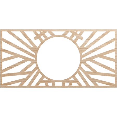 Ekena Millwork Hoover Wood Fretwork Pierced Ceiling Medallion, Alder, 38"W x 19"H x 14 1/4"ID x 3/8"T CMWP38X19X0375HOAL